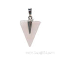 Semi Precious Gemstone Triangle Pendant Healing Chakra Triangle Charms for Jewelry Making